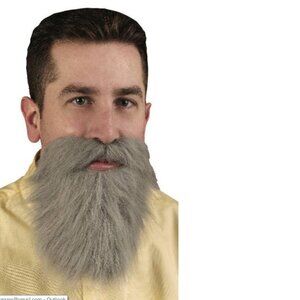 Mustache & Beard Gray Halloween Costume Accessory Adult Teen 14+